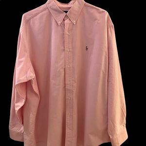 RALPH LAUREN “BLAKE” PINK LONG SLEEVE BUTTON DOWN SHIRT. XXL